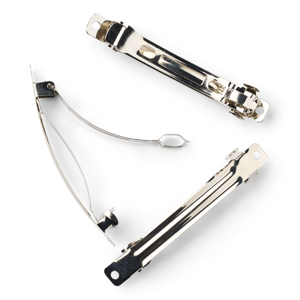 LindeHobby Hårspännen, Silver, 8 mm, 3 st