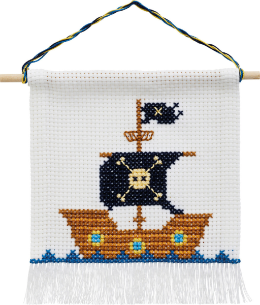 Broderikit Piratskepp m/5119/18 16 x 18 cm