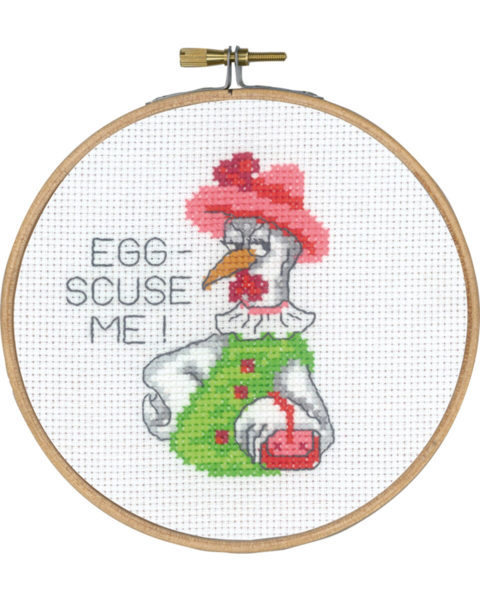 Broderikit Egg-scuse me 5810/13 13 cm Ø