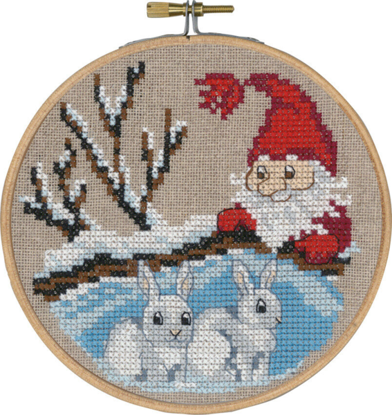 Broderikit Kaniner & Tomte m/5810/13 13 Ø