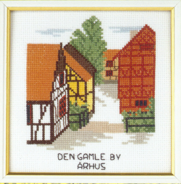 Broderikit Den gamla staden 15 x 15 cm