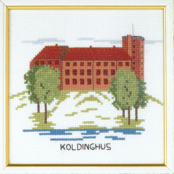 Broderikit Koldinghus 15 x 15 cm