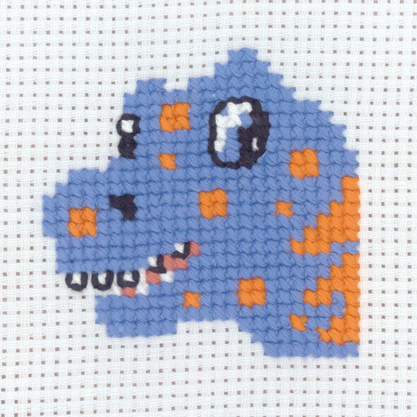 Broderikit Dinosaurie 8 x 8 cm