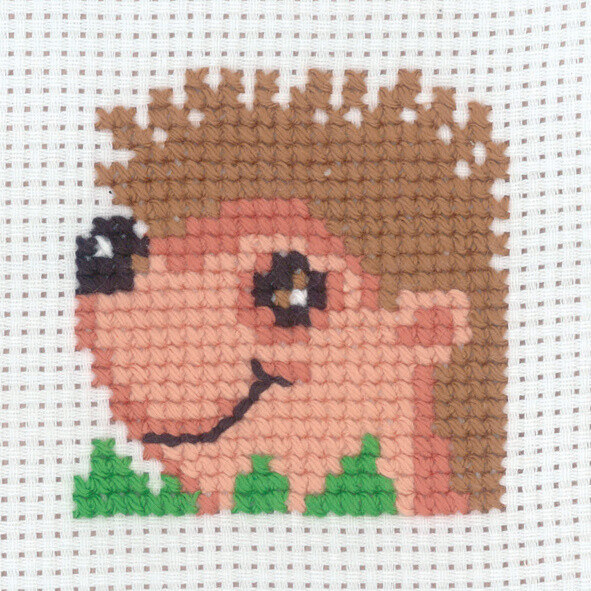 Broderikit Igelkott 8 x 8 cm