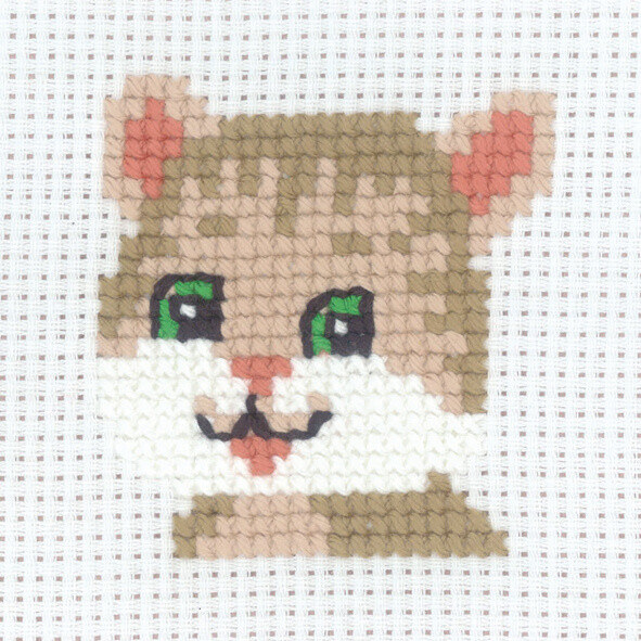 Broderikit Katt 8 x 8 cm