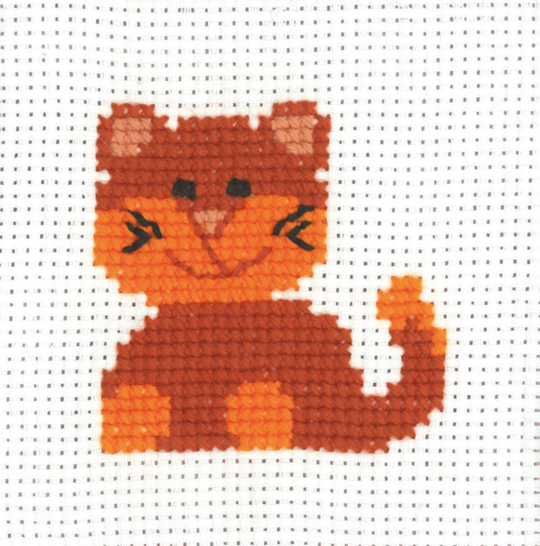 Broderikit MFK Katt 8 x 8 cm