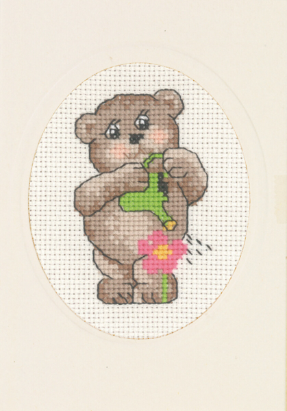 Broderikit Vattenkanna nalle 9 x 13 cm