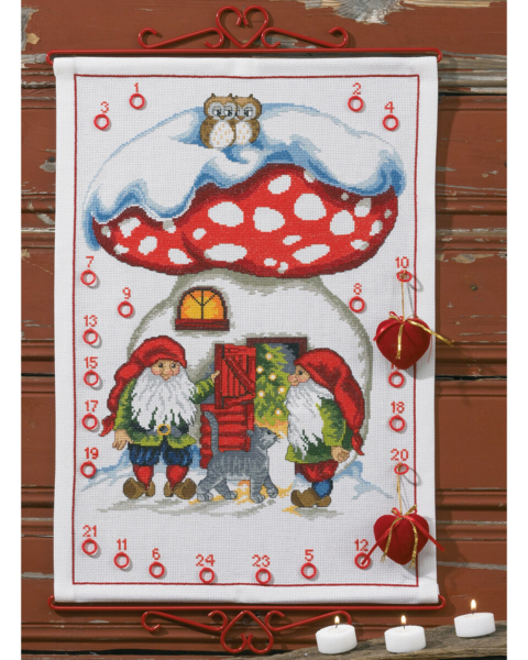 Broderikit 2 tomtar m/katt 5125/38 38 x 53 cm