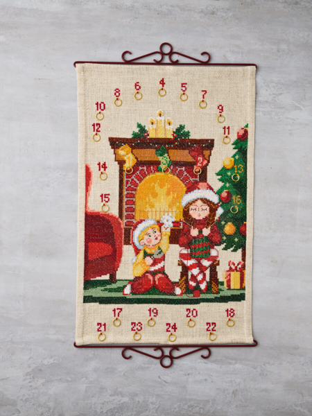 Broderikit Barn vid öppen spis 5135/40 40 x 62 cm