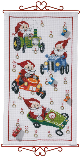 Broderikit Kalender tomte 5125/35 35 x 63 cm