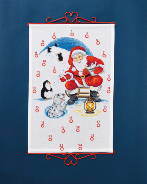 Broderikit Jultomte & pingviner 40 x 60 cm B5125/40