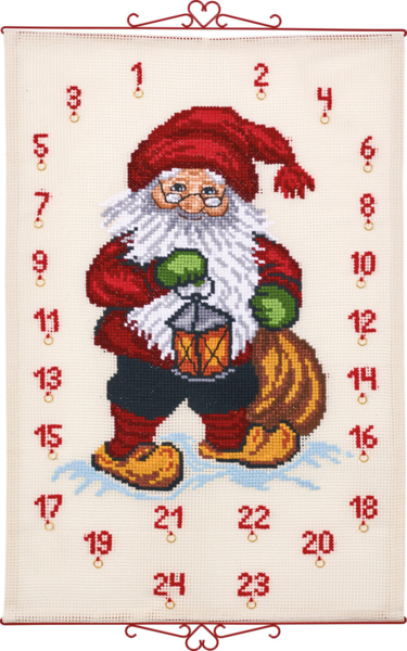 Broderikit Jultomte med lykta 75 x 112 cm