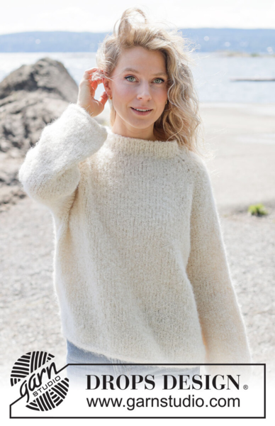 264-23 Frost Bloom Sweater by DROPS Design