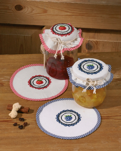 Broderikit Björnbär 2 st 16 cm Ø