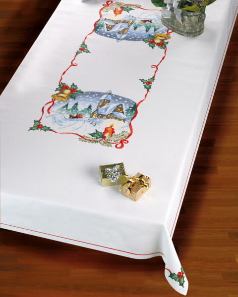 Broderikit Kyrka & klockor 140 x 230 cm