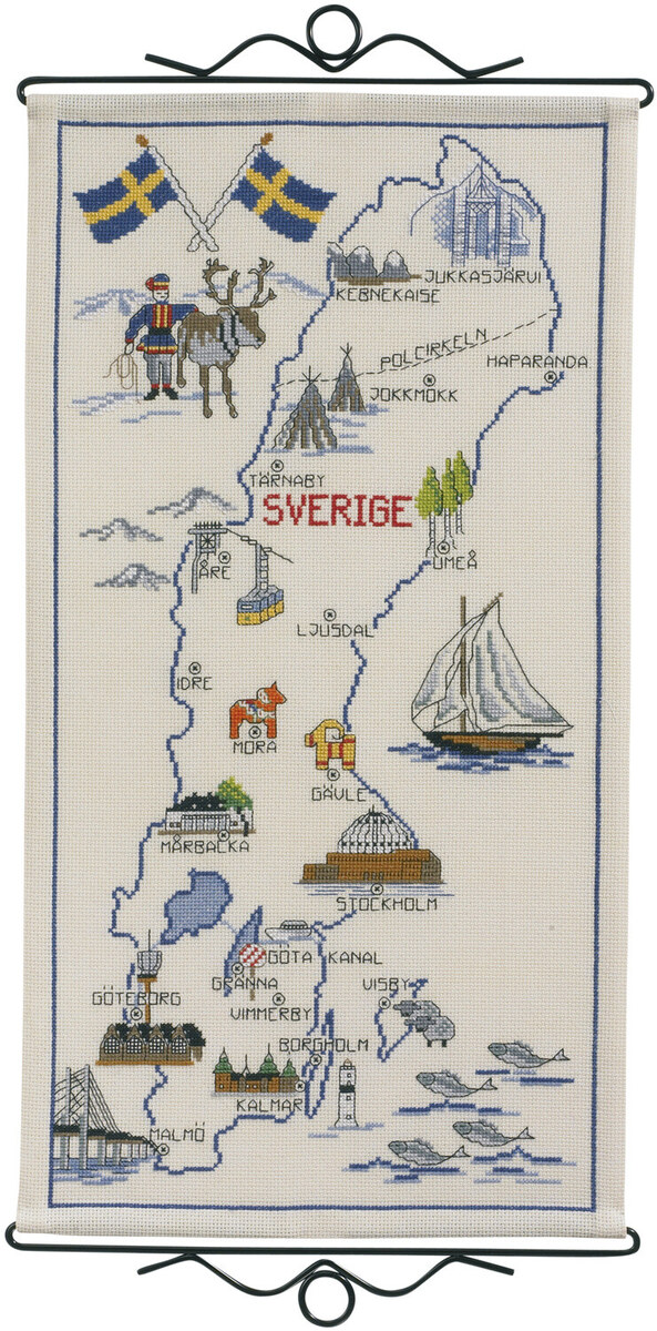Broderikit Sverige B5123/30 x 2 30 x 55 cm
