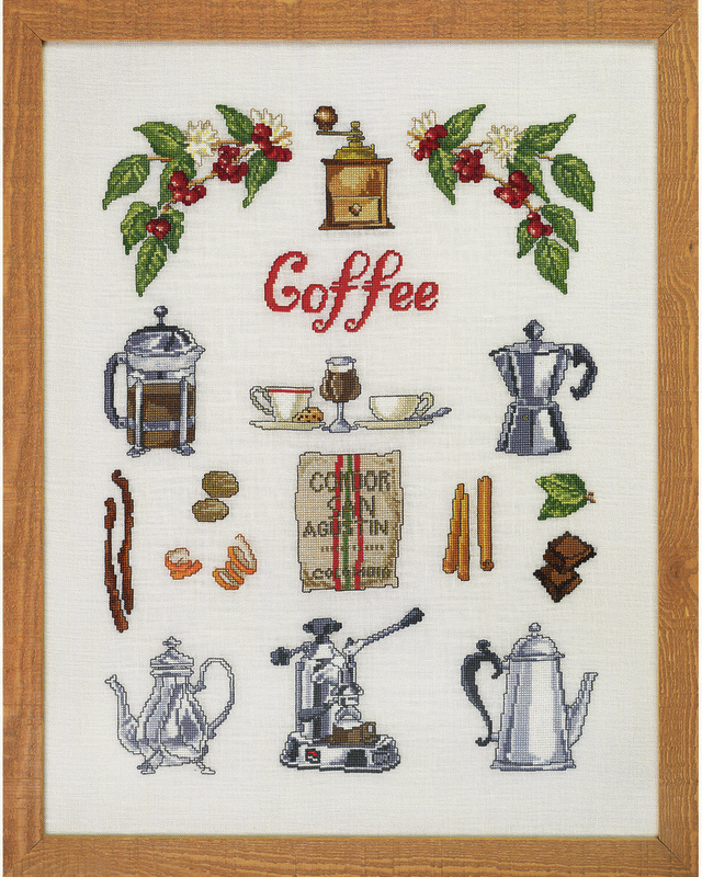 Broderikit Coffee time 40 x 52 cm