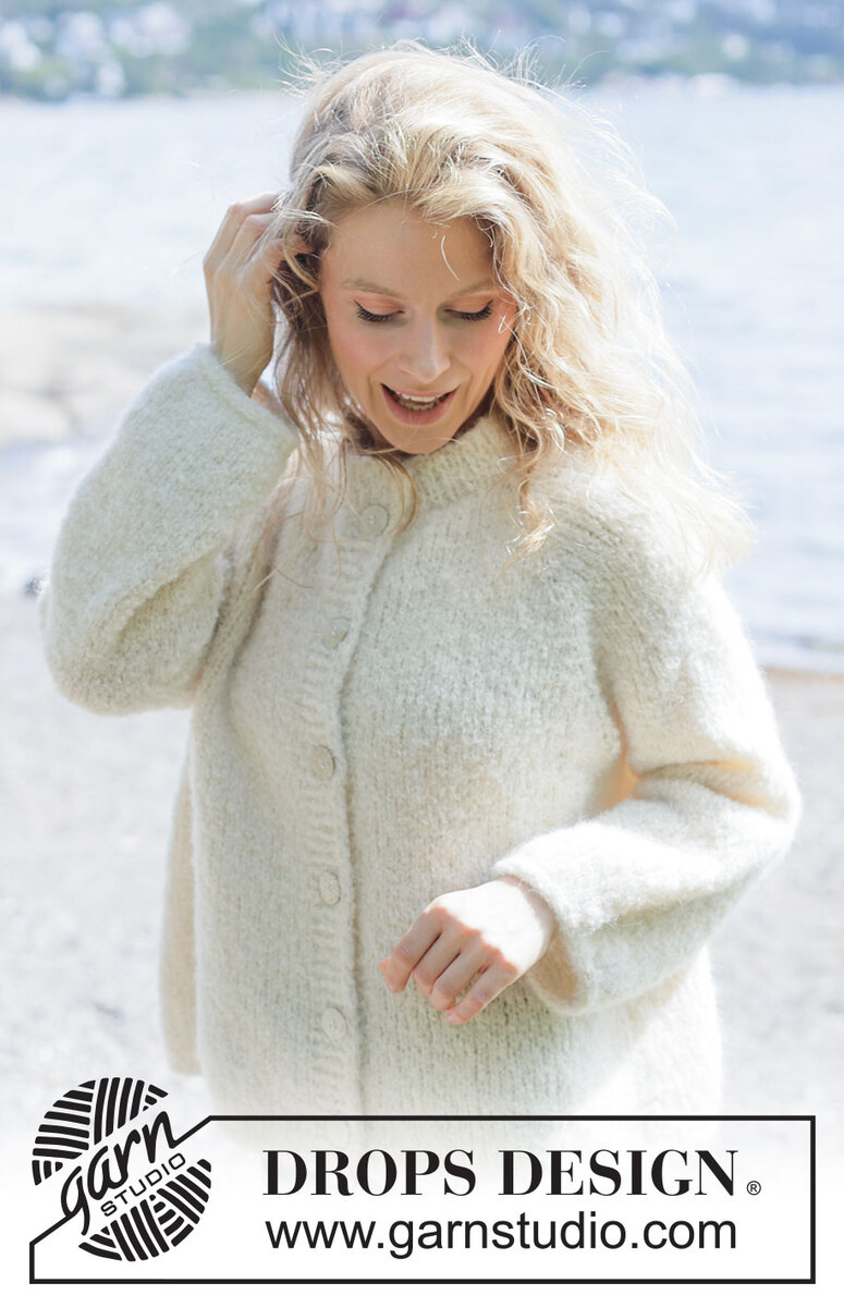 264-24 Frost Bloom Cardigan by DROPS Design