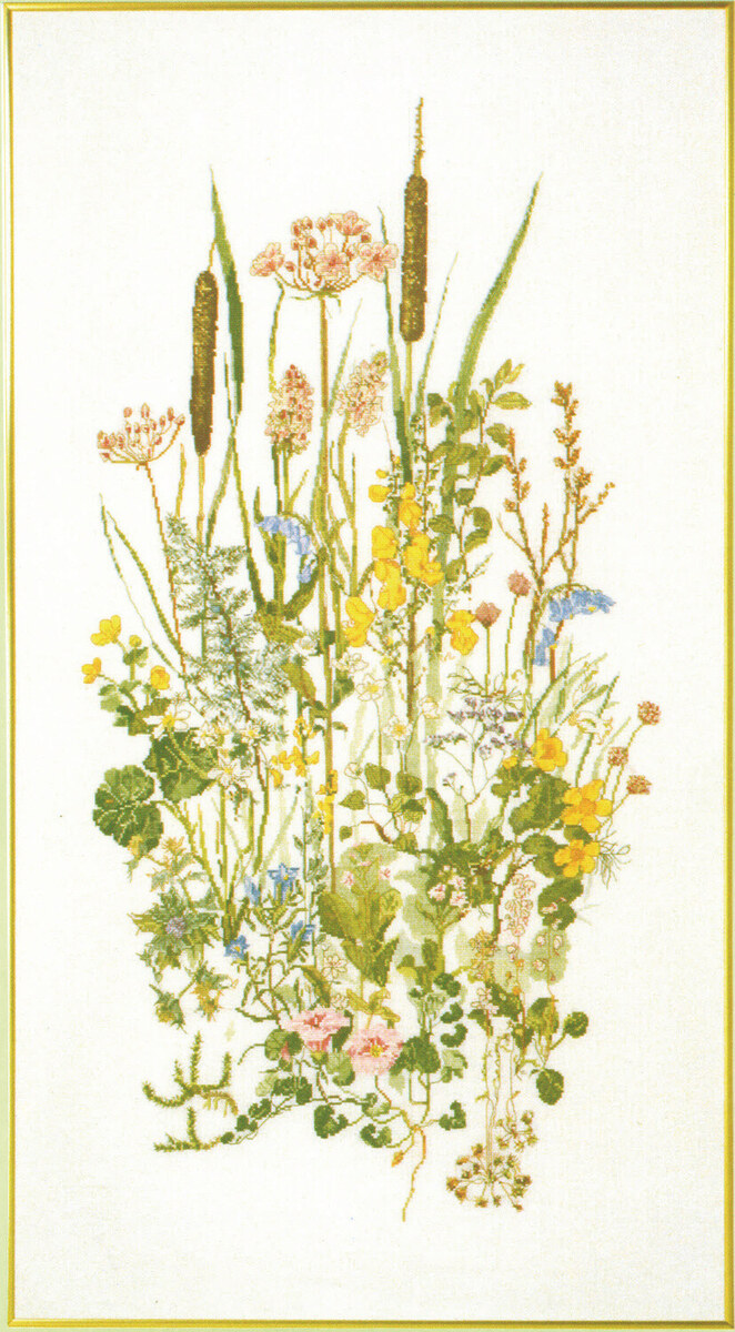 Broderikit Vattenväxter II 60 x 110 cm