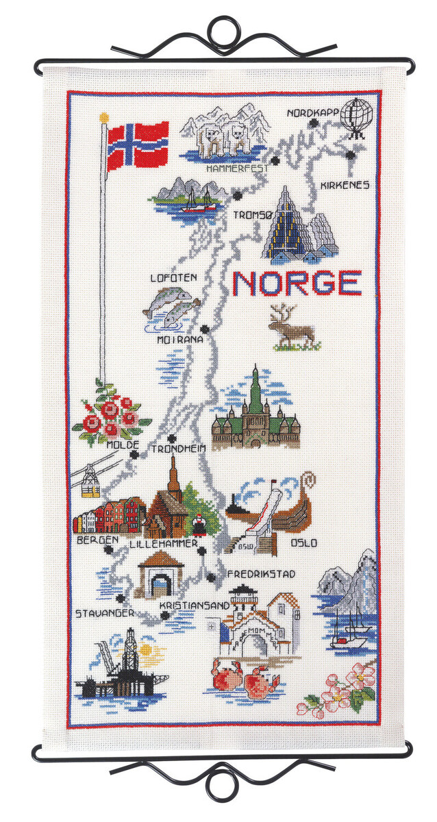 Broderikit Norge 29 x 56 cm B5123/30