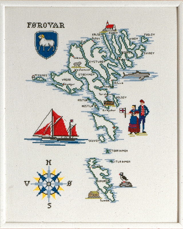 Broderikit Färöarna 37 x 46 cm