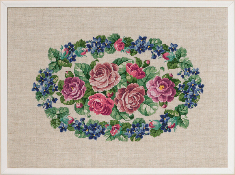 Broderikit Rosor 60 x 44 cm