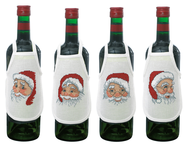 Broderikit 4 tomtehuvuden 10 x 15 cm