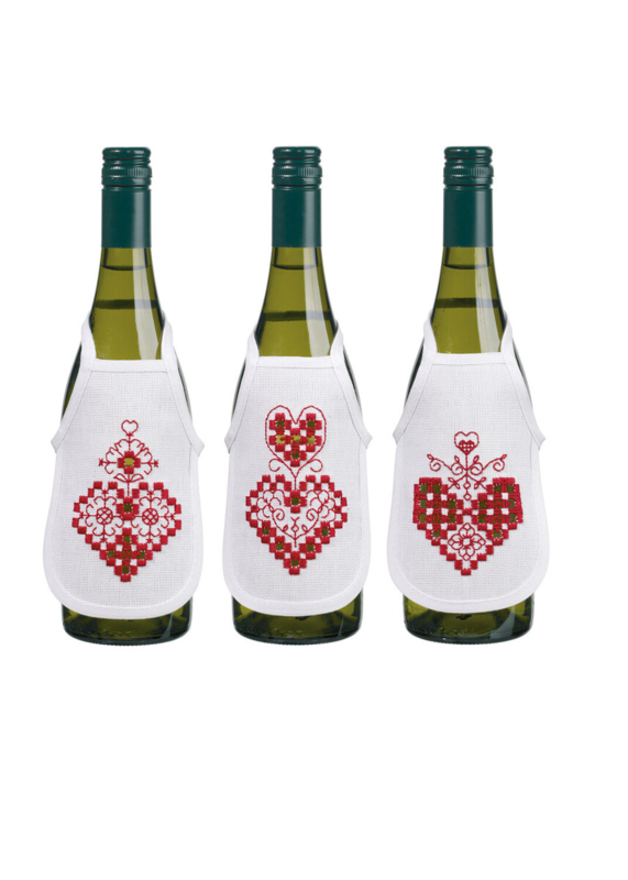 Broderikit Hardanger hjärta 10 x 15 cm