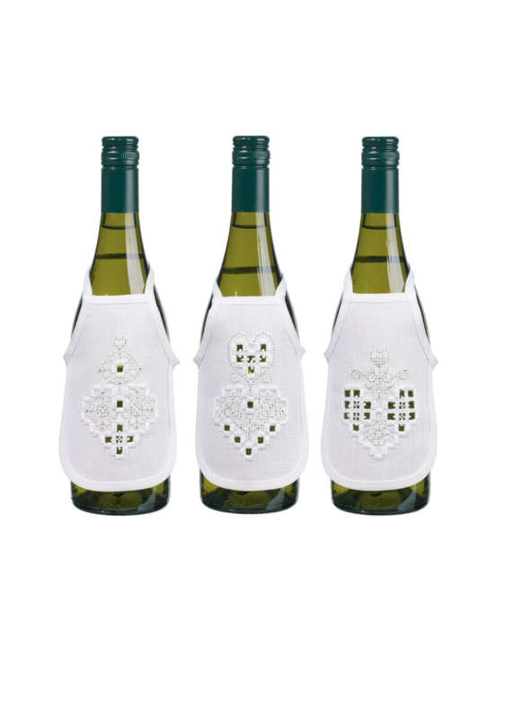 Broderikit Hardanger hjärta silver 10 x 15 cm