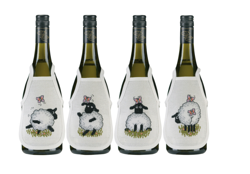 Broderikit Får / Fjäril 0330B x 4 10 x 15 cm