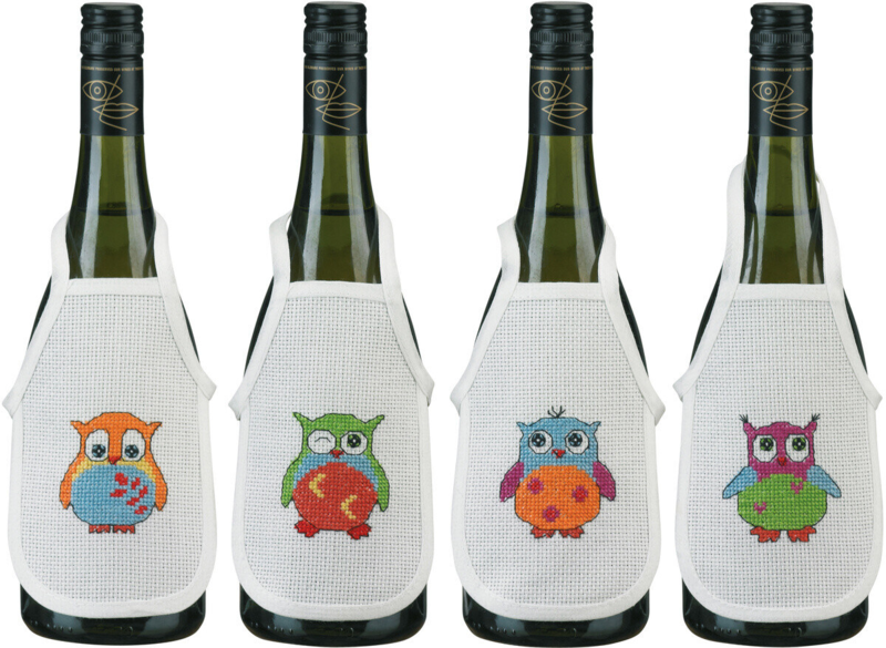 Broderikit Ugglor 10 x 15 cm