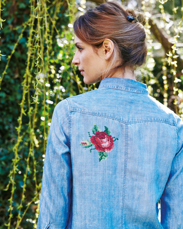 Broderikit Rosor 10 x 10 cm