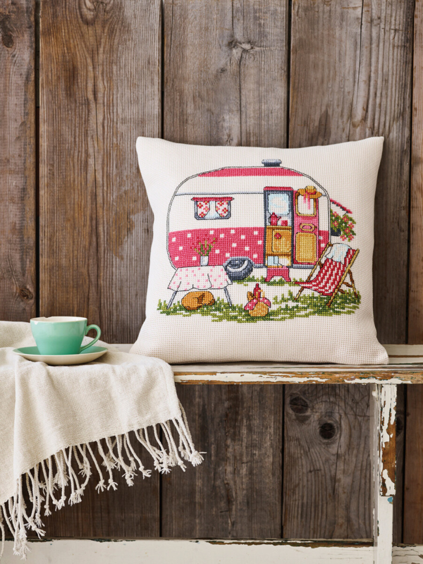 Broderikit Husvagn 40 x 40 cm