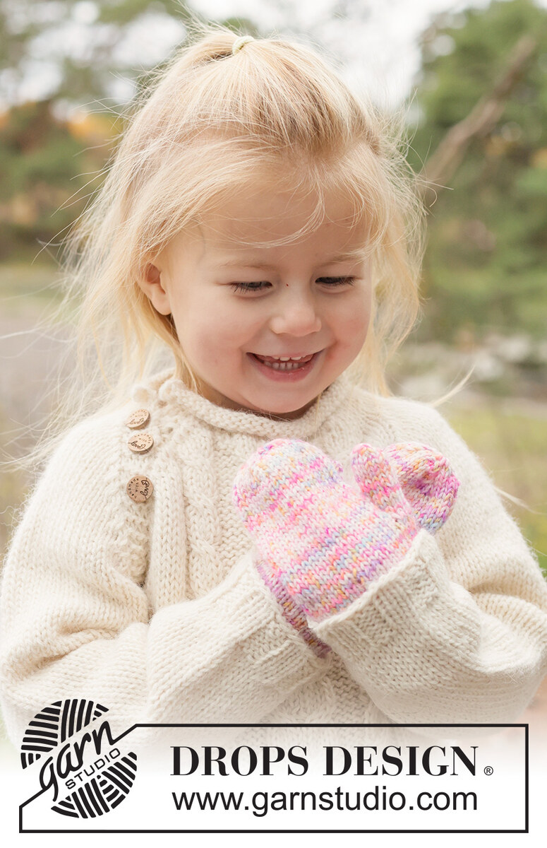 50-6 Fairy Flurry Mittens by DROPS Design