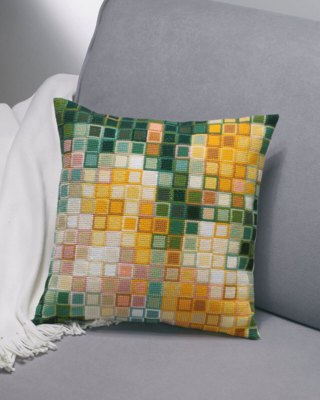 Broderikit Pixelrosor 38 x 38 cm