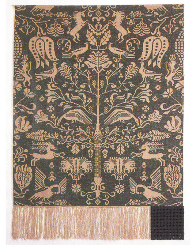 Broderikit Beidewand mörkgrön 101 x 140 cm