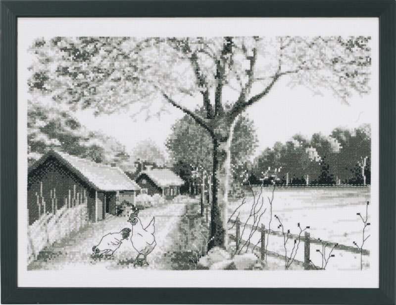 Broderikit På landet 40 x 30 cm