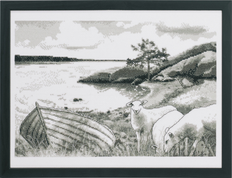 Broderikit Vid havet 40 x 30 cm