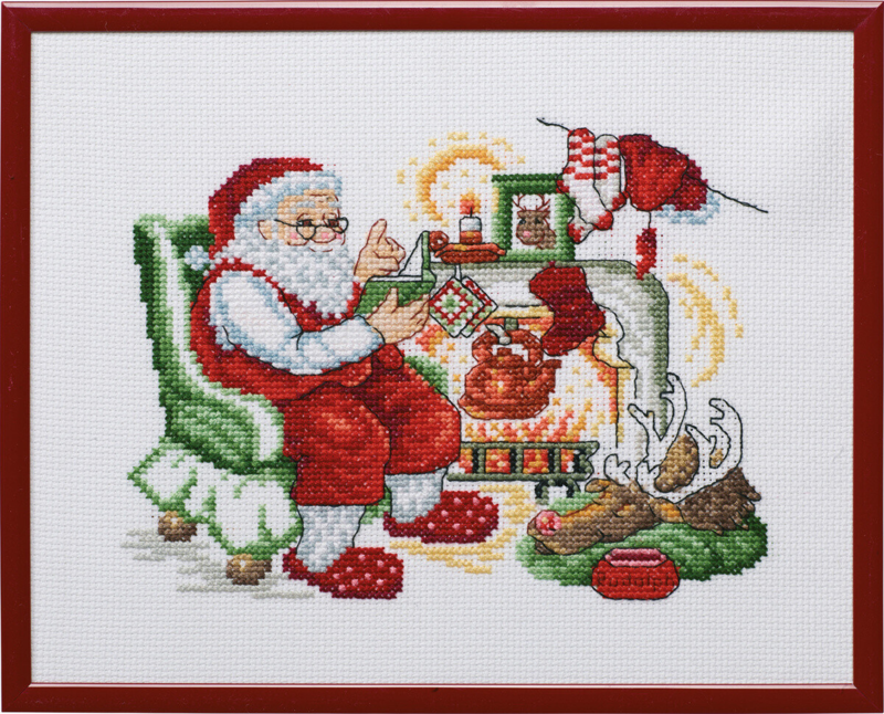 Broderikit Jultomte & Rudolf R5798 25 x 20 cm