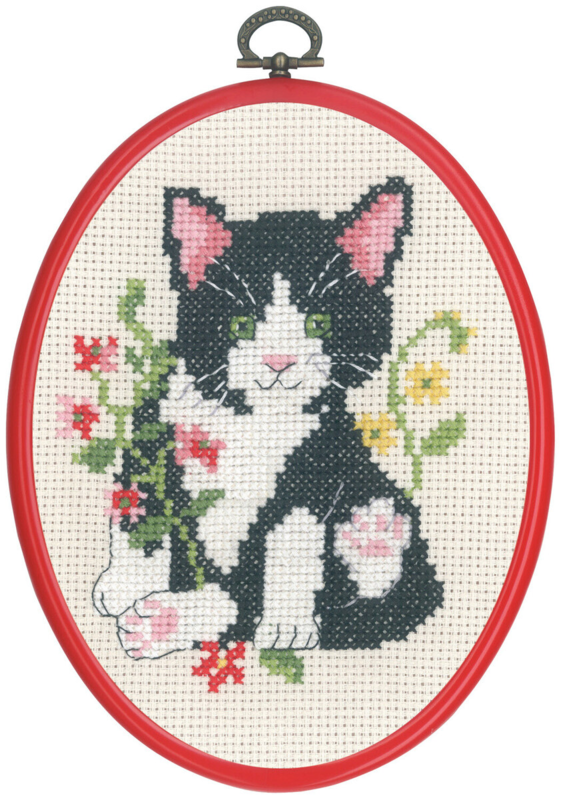 Broderikit Svart katt m/5959/30 13 x 18 cm