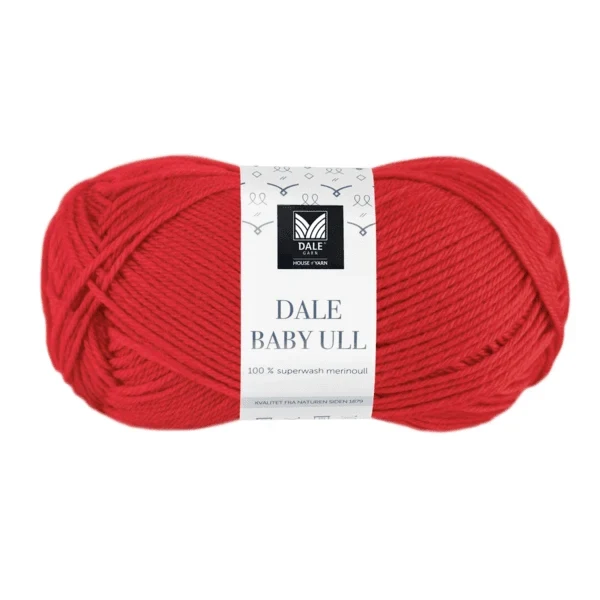 Gjestal Baby Ull 8547 Rödorange