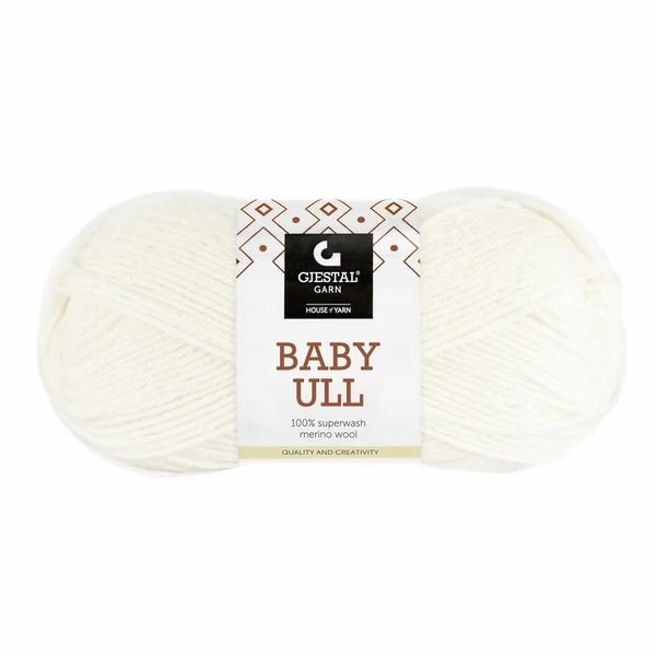 Gjestal Baby Ull 0010 Vit