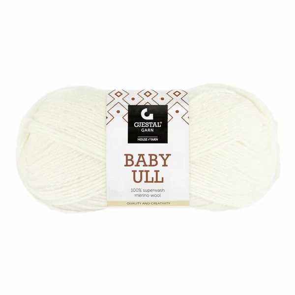 Gjestal Baby Ull 0017 Halvblekt vit