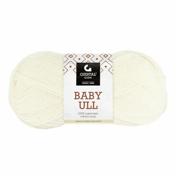Gjestal Baby Ull 0020 Oblekt vit