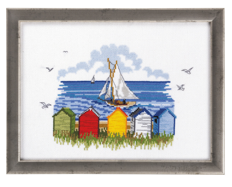 Broderikit Segelbåtar från land 21 x 29 cm R5365