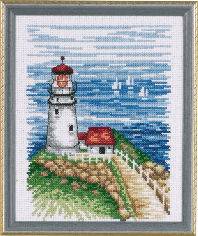 Broderikit Fyrtorn 17 x 21 cm