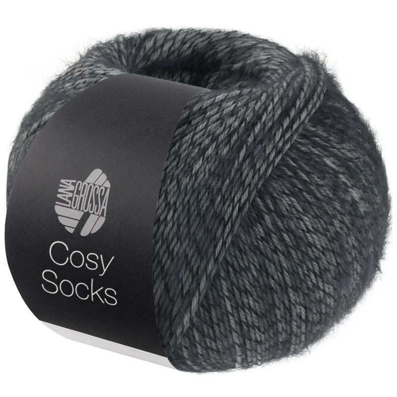 Lana Grossa Cosy Socks 07 Mörkgrå