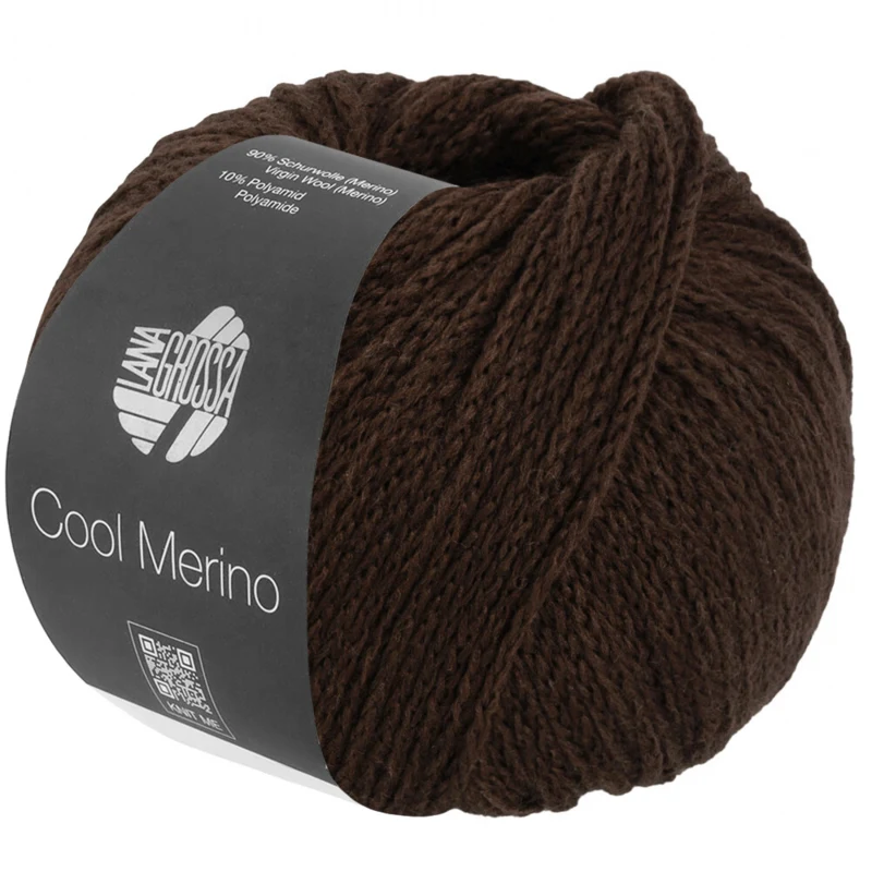 Lana Grossa Cool Merino 44 Mörk gråbrun
