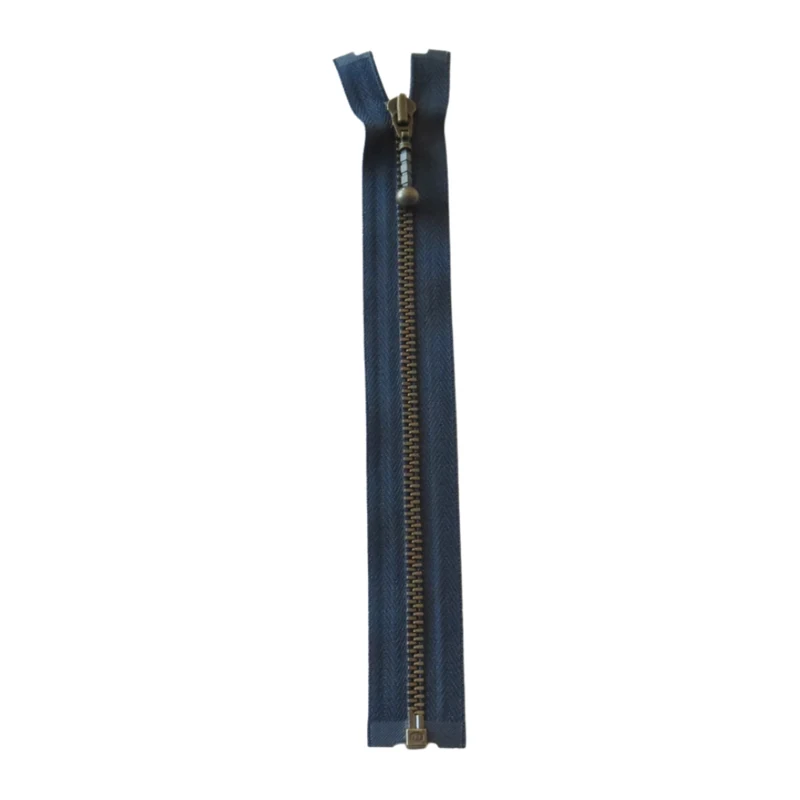 YKK Delbar Blixtlås Metall 4 mm (25-65 cm) 560 Marin, Antik mässing