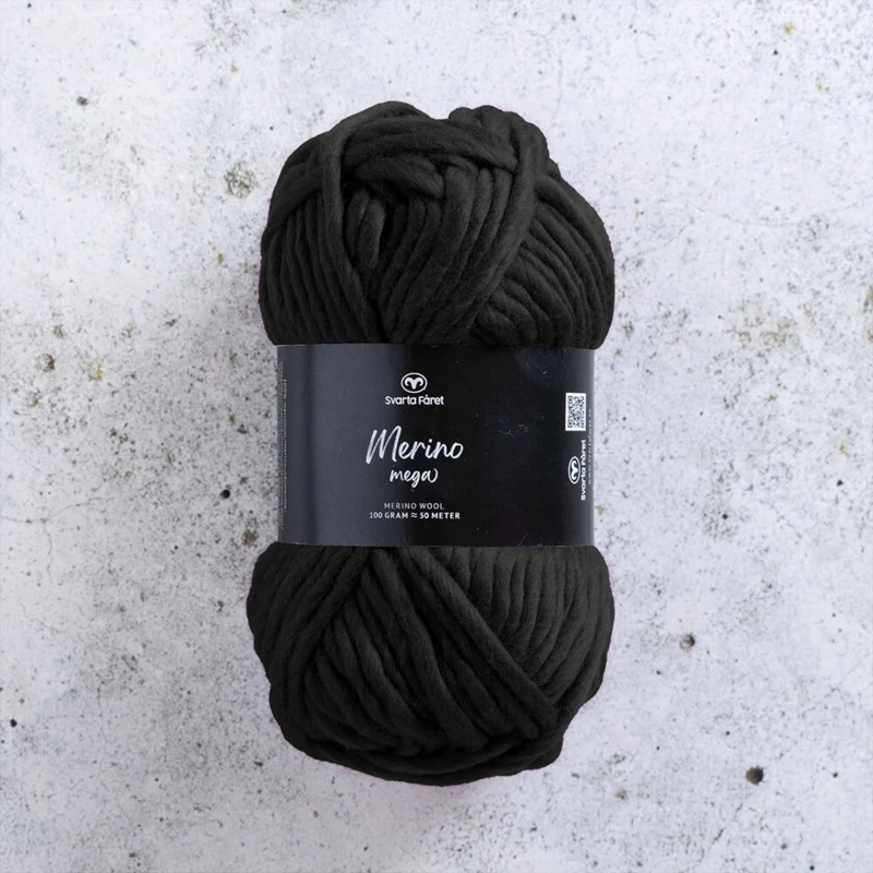 Svarta Fåret Merino Mega 13 Kolsvart